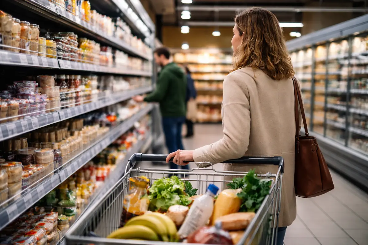 donna al supermercato